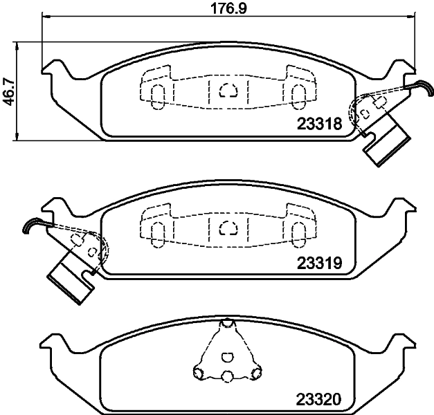 Brake Pad Set, disc brake (T1694)