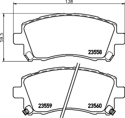 Brake Pad Set, disc brake (T3125)