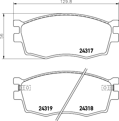 Brake Pad Set, disc brake (T1591)