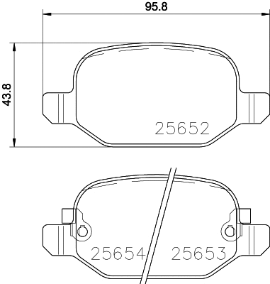 Brake Pad Set, disc brake (T2232)