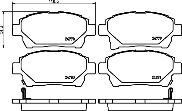 Brake Pad Set, disc brake (T1852)