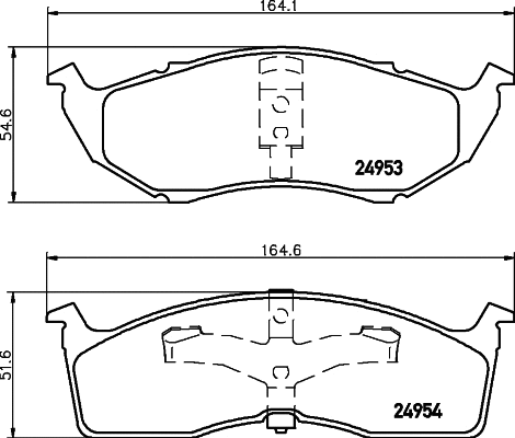 Brake Pad Set, disc brake (T1916)