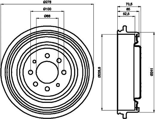Brake Drum (62809)