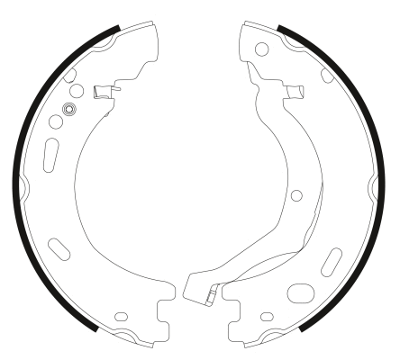 Brake Shoe Set, parking brake (H1709)