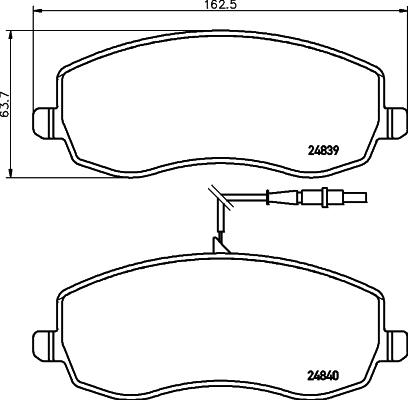 Brake Pad Set, disc brake (T1761)