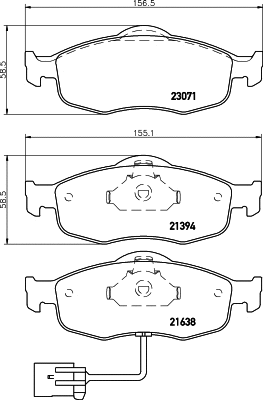 Brake Pad Set, disc brake (T1081)