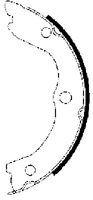 Brake Shoe Set, parking brake (H9725)