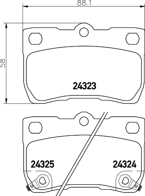Brake Pad Set, disc brake (T1593)