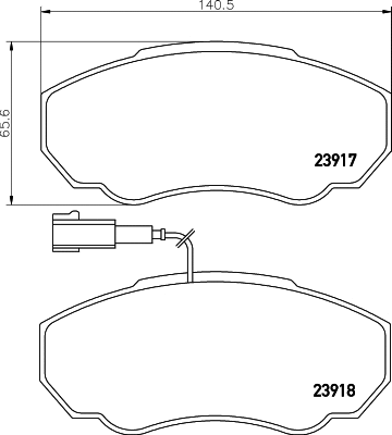 Brake Pad Set, disc brake (T1354)