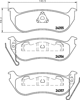 Brake Pad Set, disc brake (T1599)