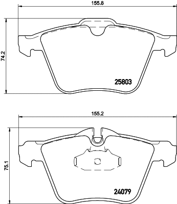 Brake Pad Set, disc brake (T2266)