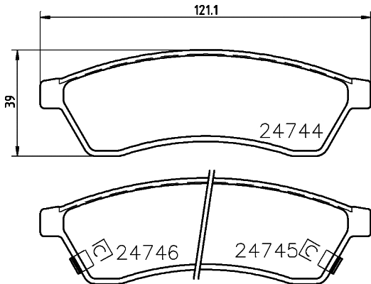 Brake Pad Set, disc brake (T1836)