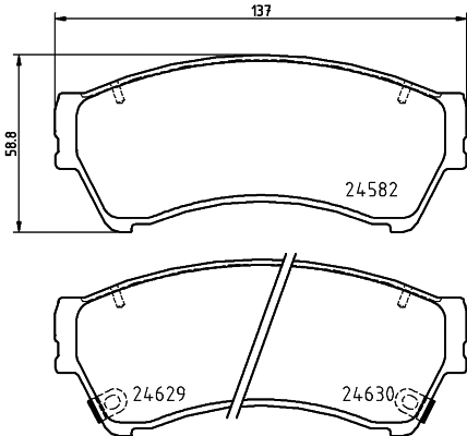Brake Pad Set, disc brake (T2644)