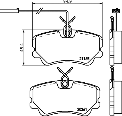 Brake Pad Set, disc brake (T5068)