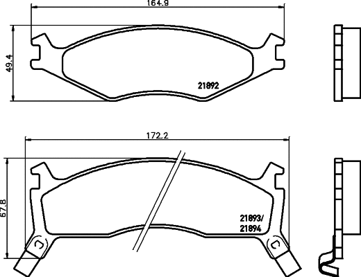 Brake Pad Set, disc brake (T3127)