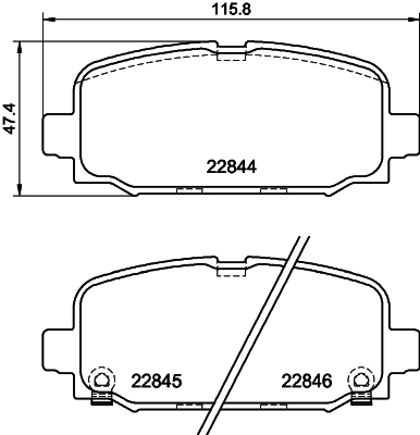 Brake Pad Set, disc brake (T2753)