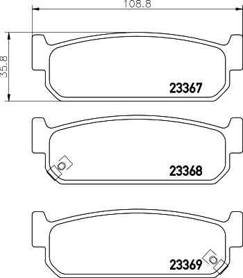 Brake Pad Set, disc brake (T1426)