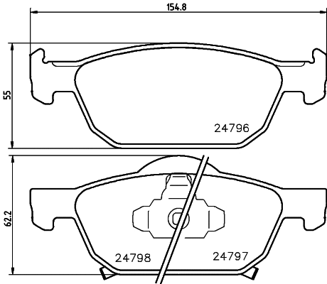 Brake Pad Set, disc brake (T1763)