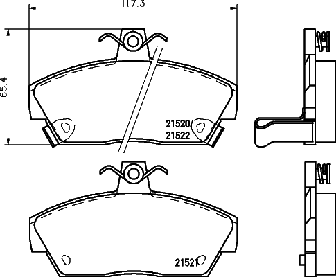 Brake Pad Set, disc brake (T5080)