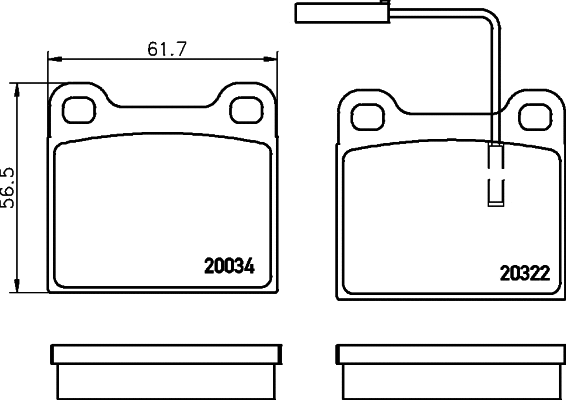 Brake Pad Set, disc brake (T1060)