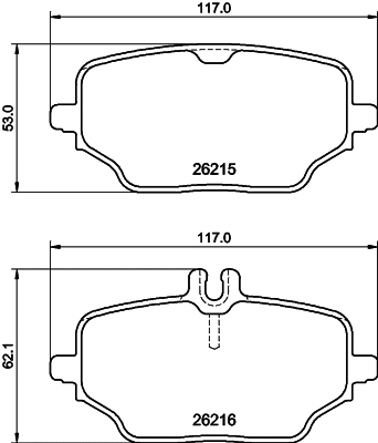 Brake Pad Set, disc brake (T2859)
