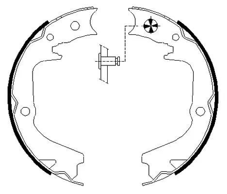 Brake Shoe Set, parking brake (H1811)