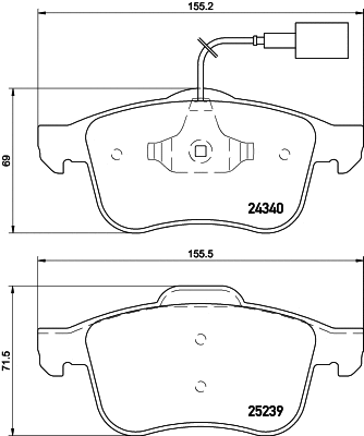 Brake Pad Set, disc brake (T2010)