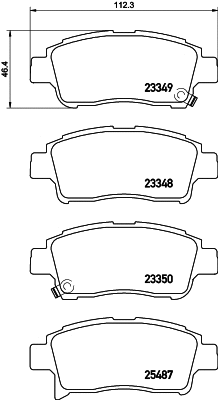 Brake Pad Set, disc brake (T2148)