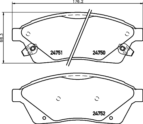 Brake Pad Set, disc brake (T1928)