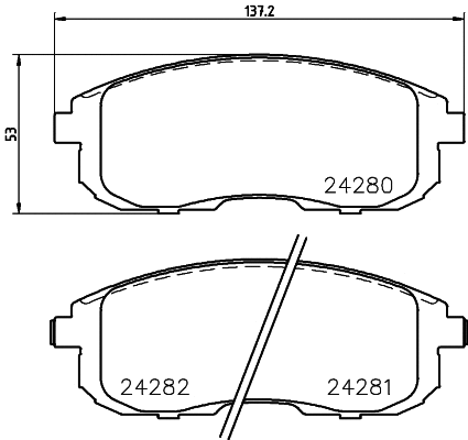 Brake Pad Set, disc brake (T1654)
