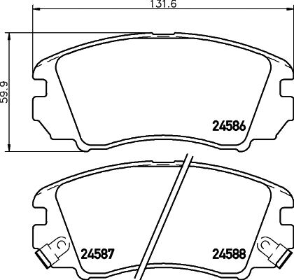 Brake Pad Set, disc brake (T1722)