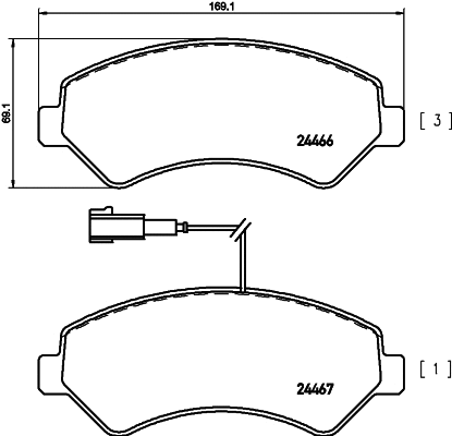 Brake Pad Set, disc brake (T1656)