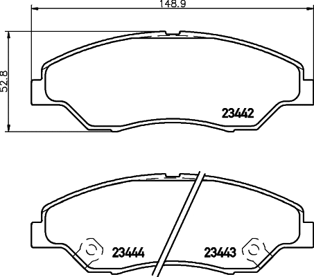 Brake Pad Set, disc brake (T1277)