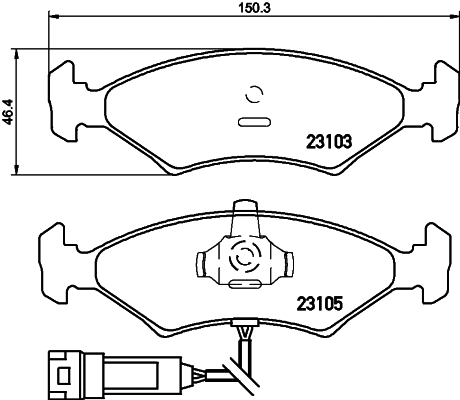 Brake Pad Set, disc brake (T1342)