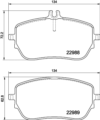 Brake Pad Set, disc brake (T2800)