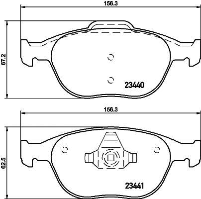 Brake Pad Set, disc brake (T1261)