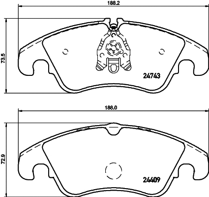 Brake Pad Set, disc brake (T1748)