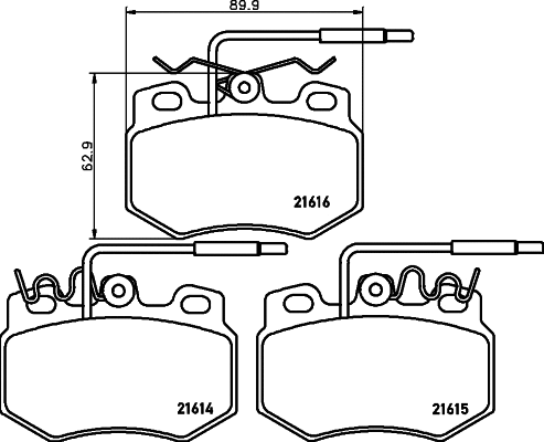 Brake Pad Set, disc brake (T5074)