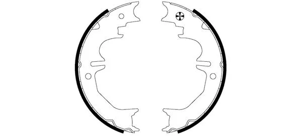 Brake Shoe Set, parking brake (H9895)