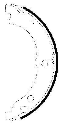 Brake Shoe Set, parking brake (H9695)
