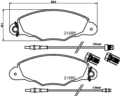 Brake Pad Set, disc brake (T1288)