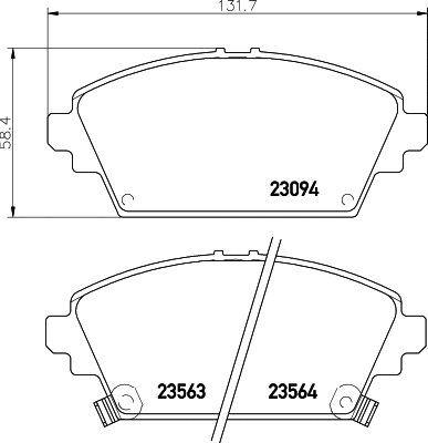 Brake Pad Set, disc brake (T3111)