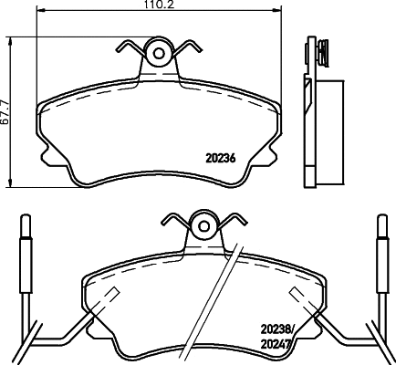 Brake Pad Set, disc brake (T9032)