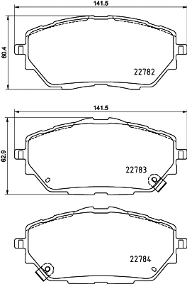 Brake Pad Set, disc brake (T2687)