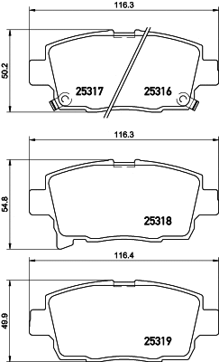 Brake Pad Set, disc brake (T2143)
