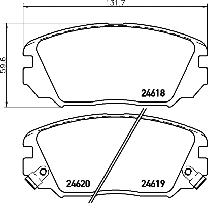 Brake Pad Set, disc brake (T1723)