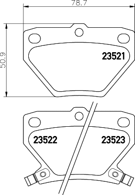 Brake Pad Set, disc brake (T3117)