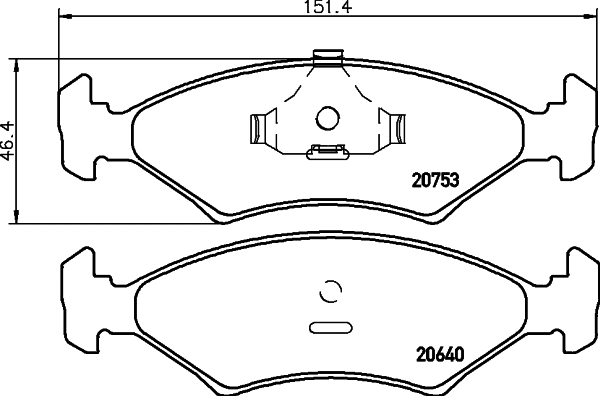 Brake Pad Set, disc brake (T4017)