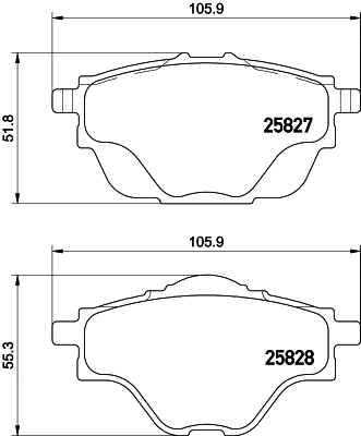 Brake Pad Set, disc brake (T2304)