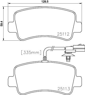 Brake Pad Set, disc brake (T1970)